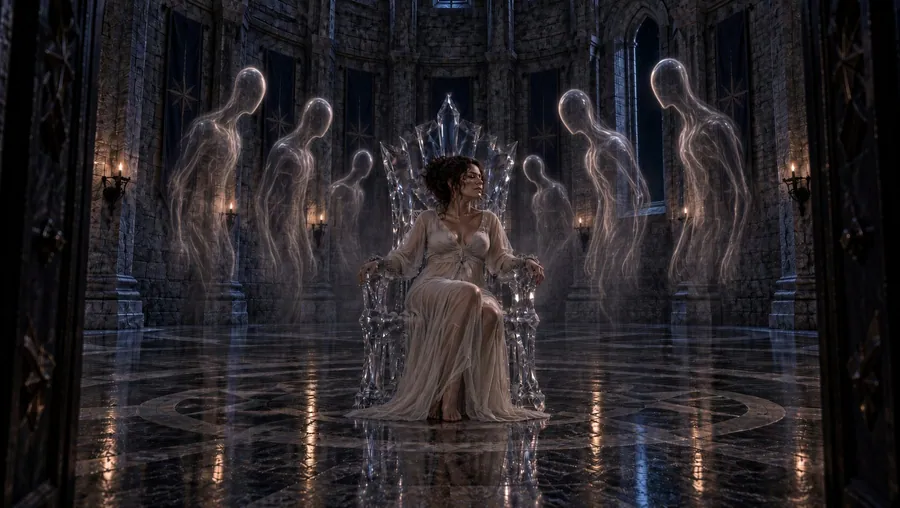 Иллюстрация сцены «Хрустальный трон» из сценария для нейрошлема